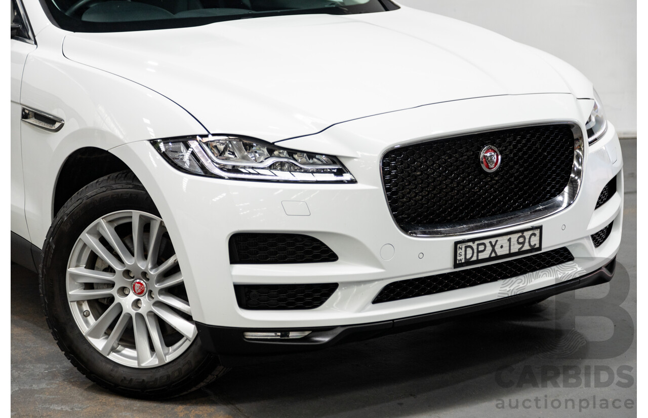 07/2017 Jaguar F-Pace 30d Portfolio (AWD) X761 MY17 4d Wagon Polaris White Twin Turbo Diesel 3.0L