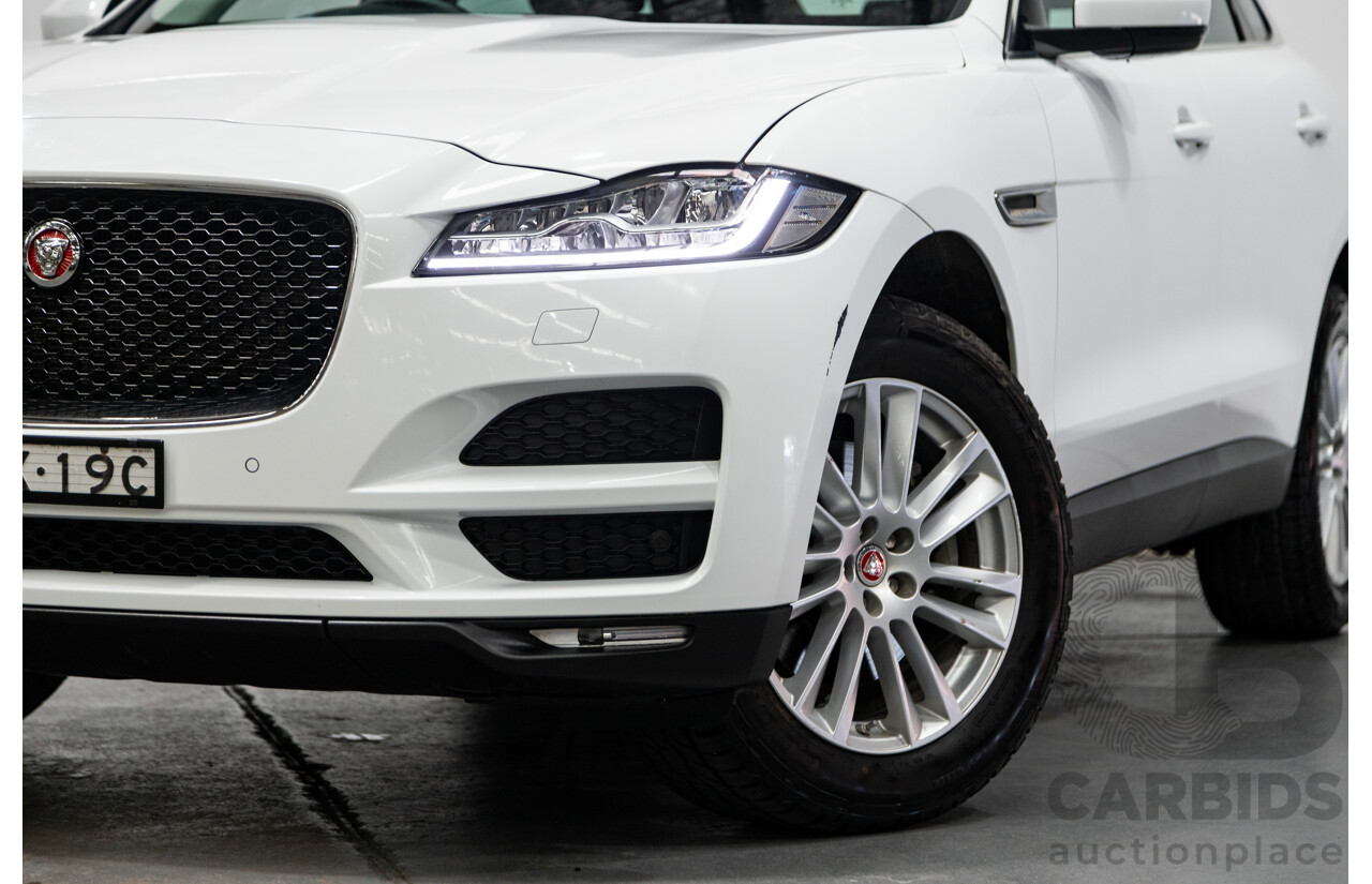 07/2017 Jaguar F-Pace 30d Portfolio (AWD) X761 MY17 4d Wagon Polaris White Twin Turbo Diesel 3.0L