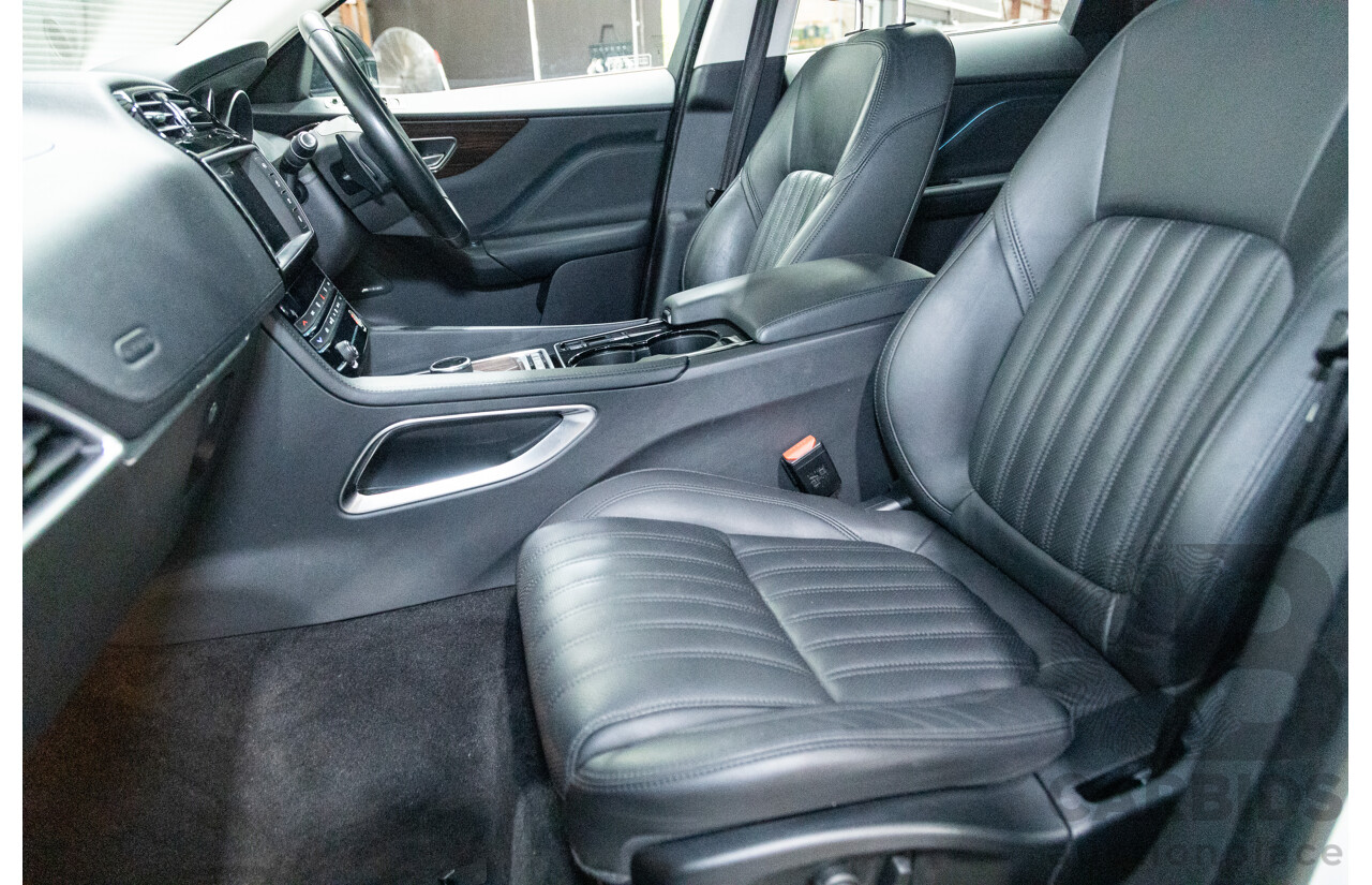 07/2017 Jaguar F-Pace 30d Portfolio (AWD) X761 MY17 4d Wagon Polaris White Twin Turbo Diesel 3.0L