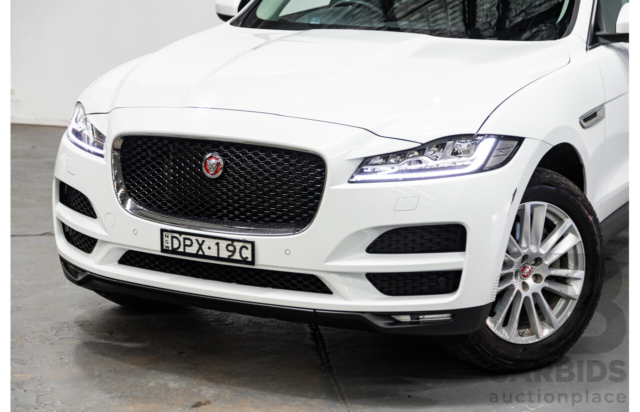 07/2017 Jaguar F-Pace 30d Portfolio (AWD) X761 MY17 4d Wagon Polaris White Twin Turbo Diesel 3.0L