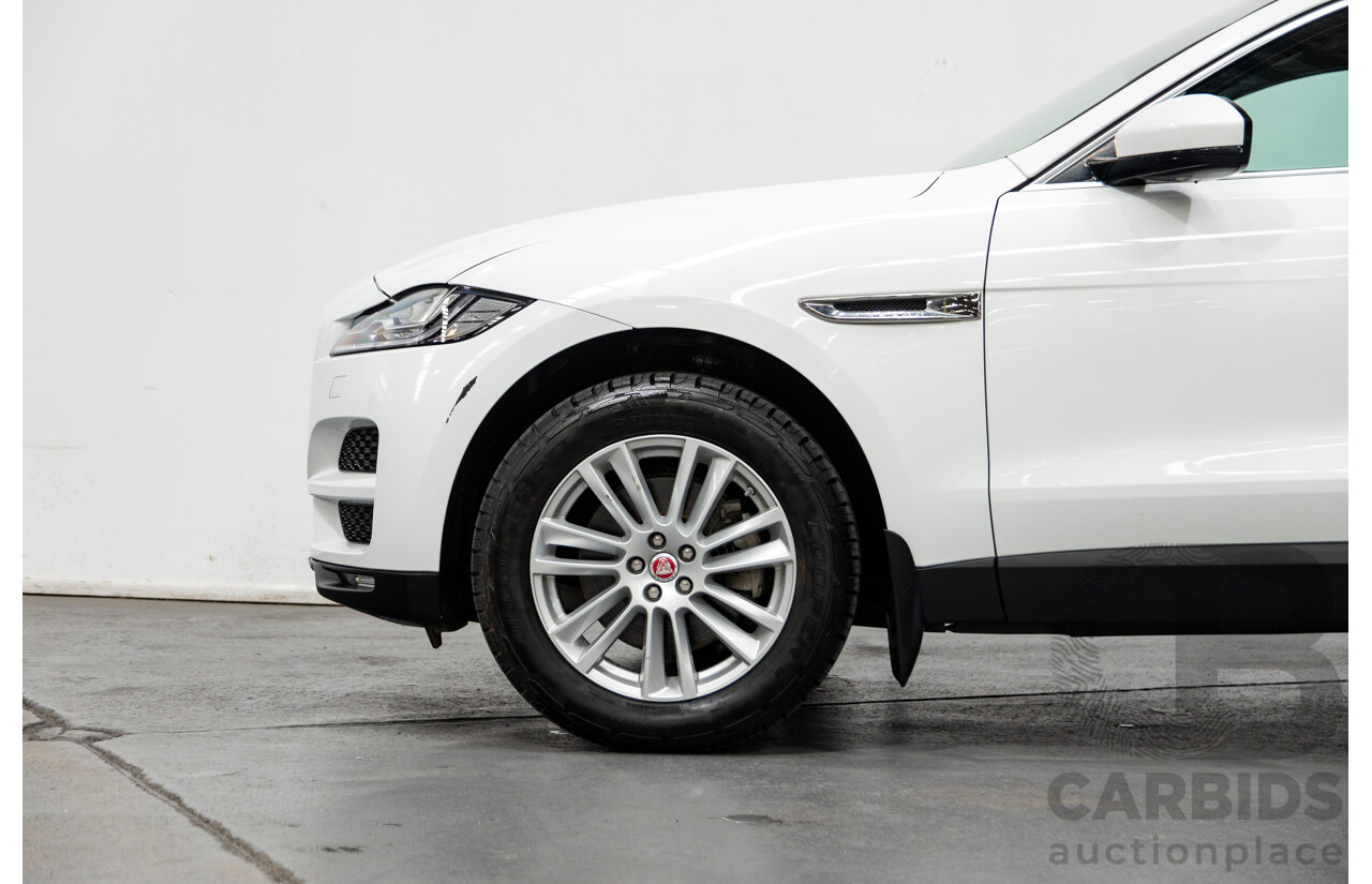 07/2017 Jaguar F-Pace 30d Portfolio (AWD) X761 MY17 4d Wagon Polaris White Twin Turbo Diesel 3.0L