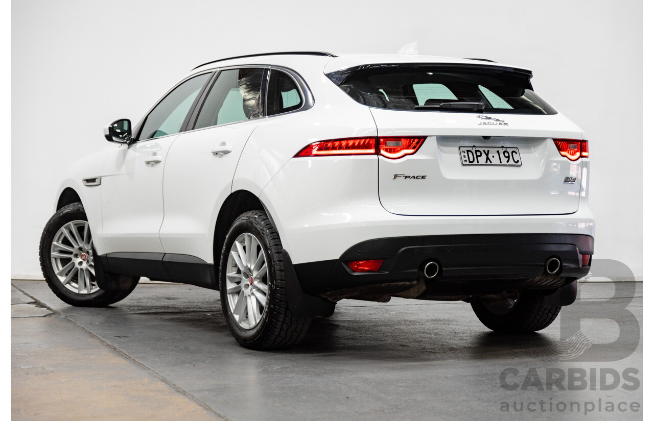 07/2017 Jaguar F-Pace 30d Portfolio (AWD) X761 MY17 4d Wagon Polaris White Twin Turbo Diesel 3.0L