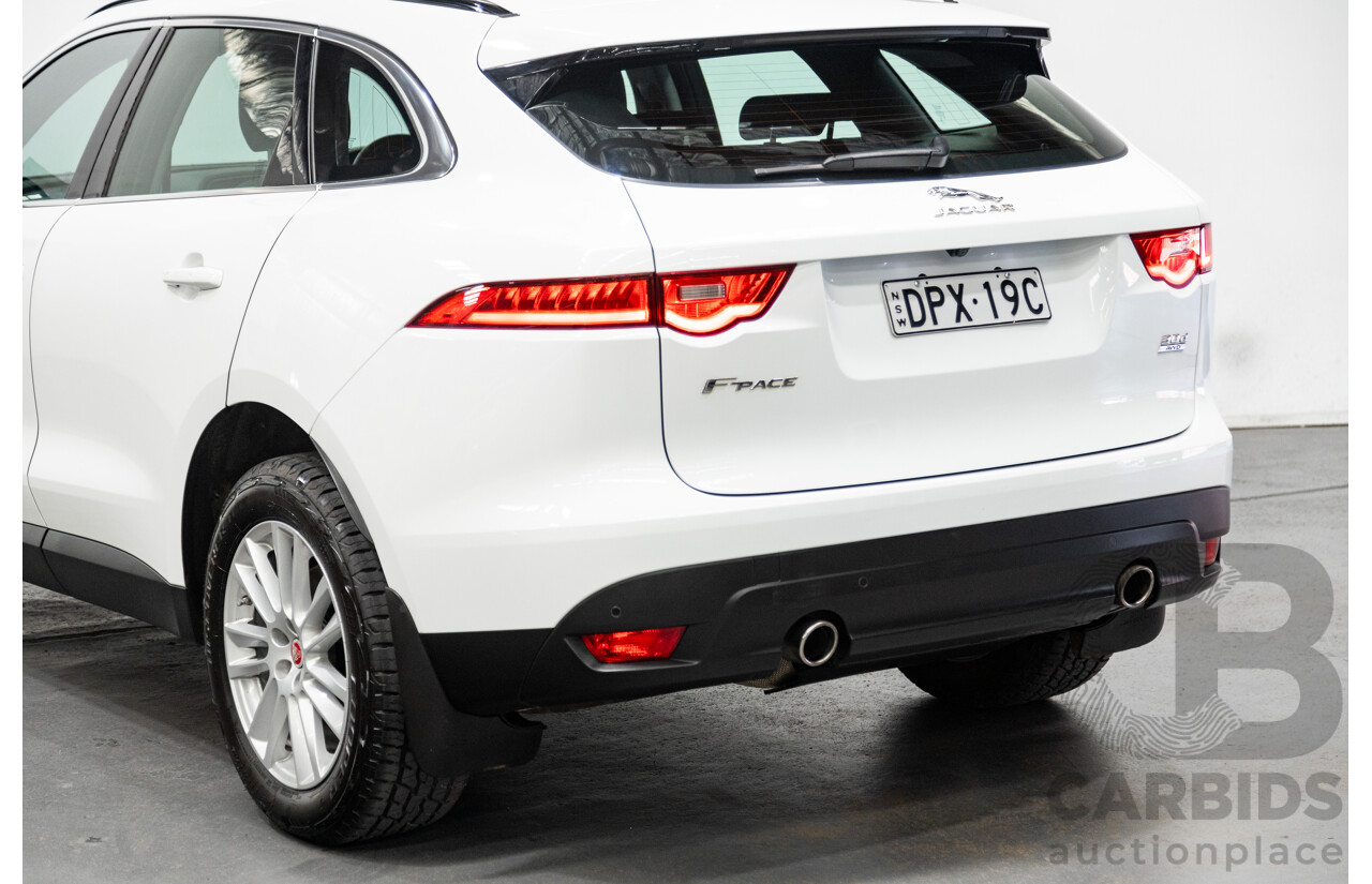 07/2017 Jaguar F-Pace 30d Portfolio (AWD) X761 MY17 4d Wagon Polaris White Twin Turbo Diesel 3.0L