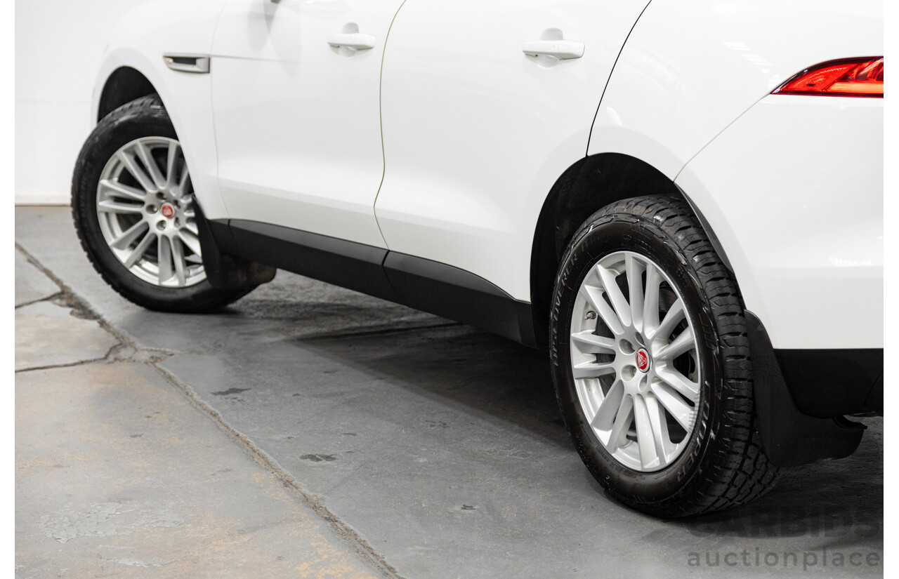 07/2017 Jaguar F-Pace 30d Portfolio (AWD) X761 MY17 4d Wagon Polaris White Twin Turbo Diesel 3.0L