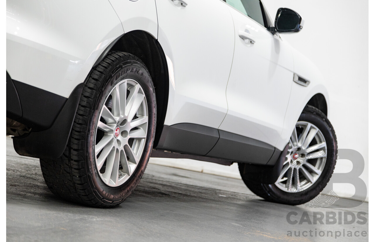 07/2017 Jaguar F-Pace 30d Portfolio (AWD) X761 MY17 4d Wagon Polaris White Twin Turbo Diesel 3.0L