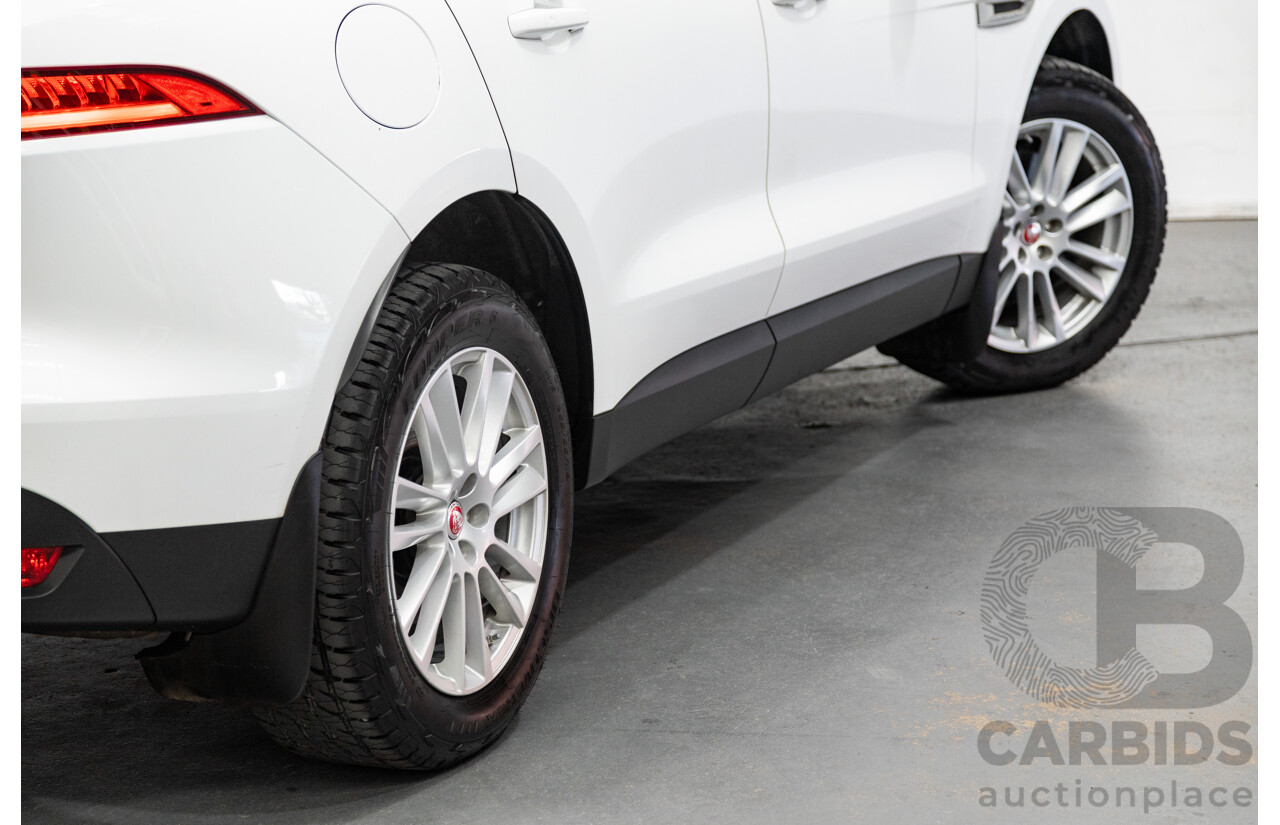 07/2017 Jaguar F-Pace 30d Portfolio (AWD) X761 MY17 4d Wagon Polaris White Twin Turbo Diesel 3.0L