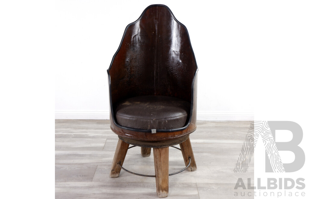 Bespoke 44 Gallon Drum Chair with 'Bewitched' Art Work to Back