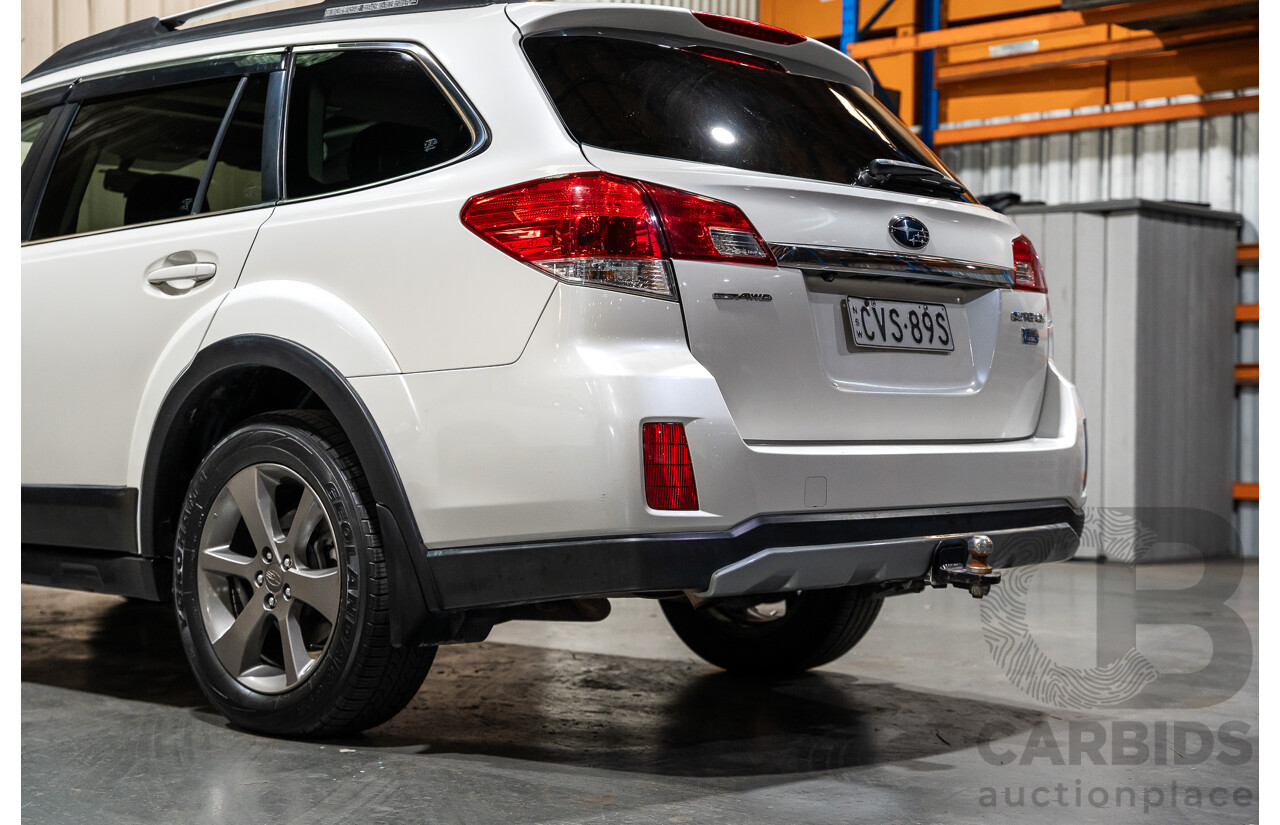 9/2014 Subaru Outback 2.0D Premium (AWD) MY14 4d Wagon Pearl White Metallic Turbo Diesel 2.0L