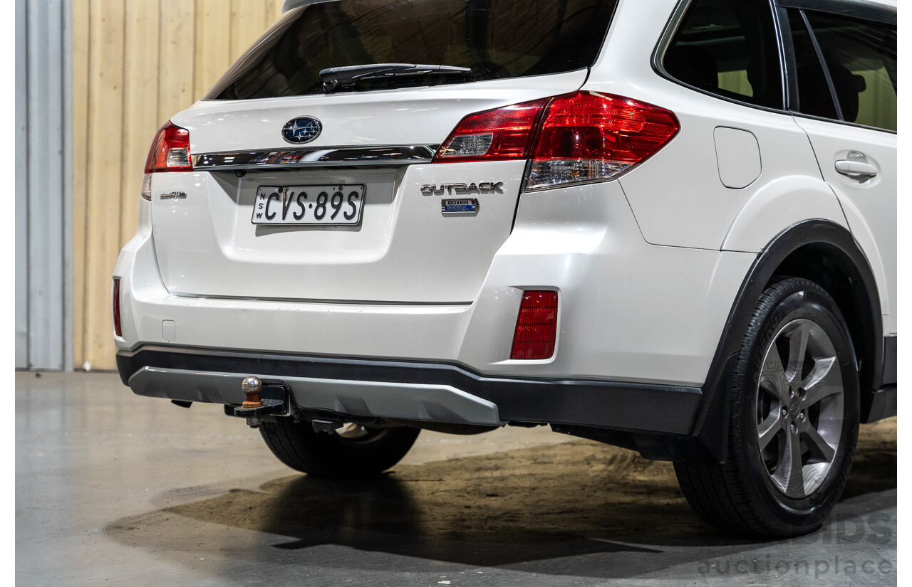 9/2014 Subaru Outback 2.0D Premium (AWD) MY14 4d Wagon Pearl White Metallic Turbo Diesel 2.0L