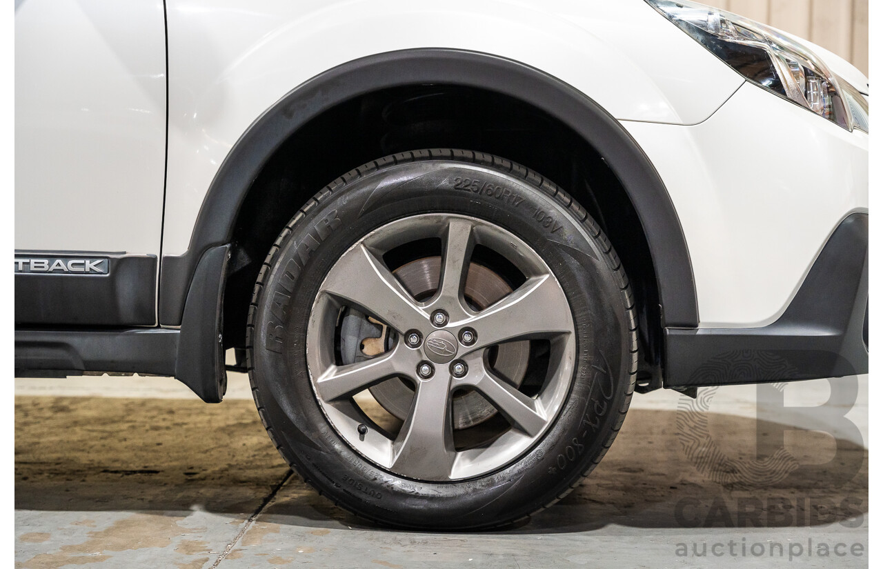 9/2014 Subaru Outback 2.0D Premium (AWD) MY14 4d Wagon Pearl White Metallic Turbo Diesel 2.0L