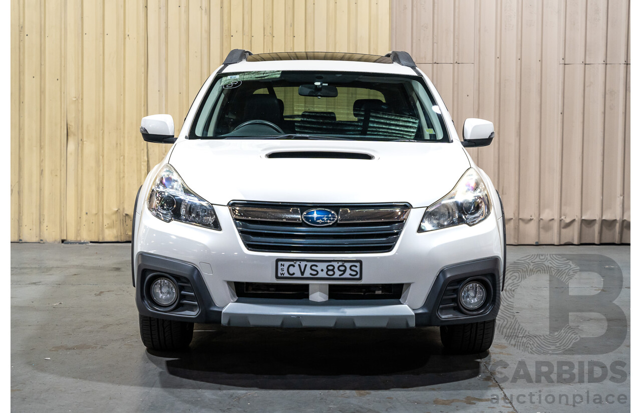 9/2014 Subaru Outback 2.0D Premium (AWD) MY14 4d Wagon Pearl White Metallic Turbo Diesel 2.0L