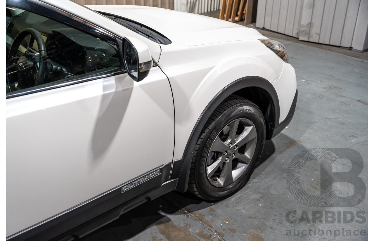 9/2014 Subaru Outback 2.0D Premium (AWD) MY14 4d Wagon Pearl White Metallic Turbo Diesel 2.0L