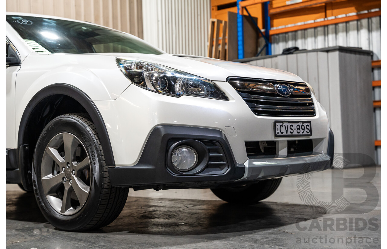 9/2014 Subaru Outback 2.0D Premium (AWD) MY14 4d Wagon Pearl White Metallic Turbo Diesel 2.0L