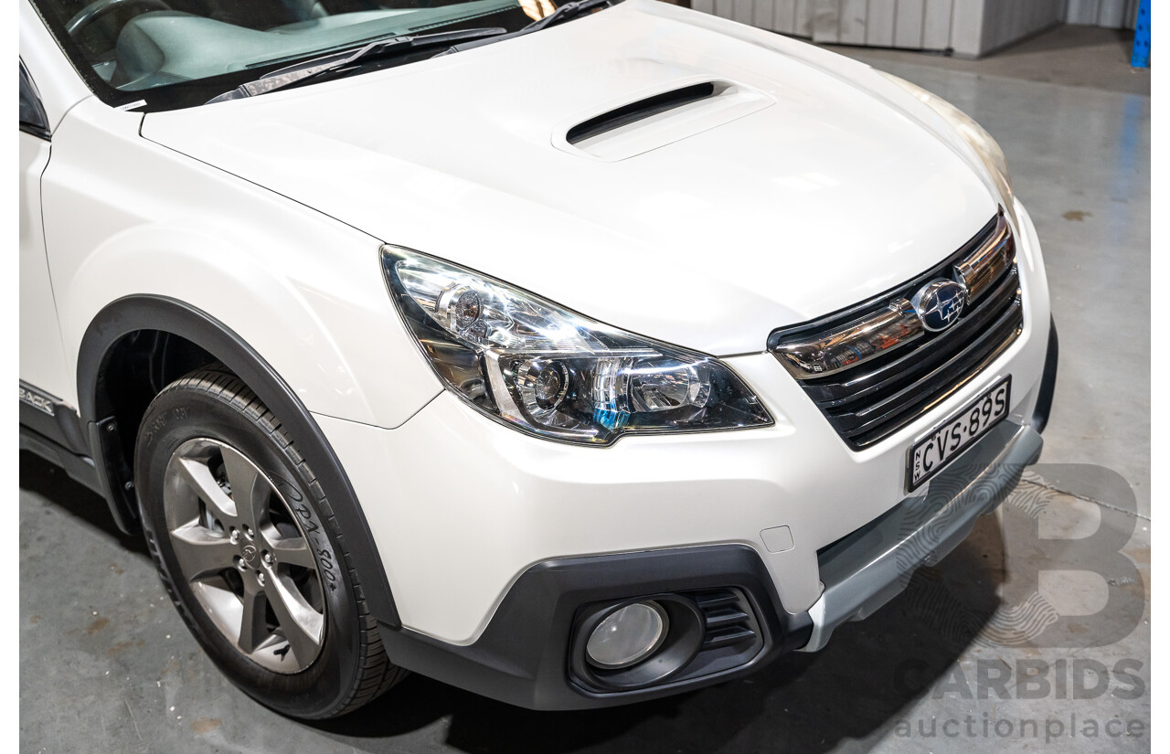 9/2014 Subaru Outback 2.0D Premium (AWD) MY14 4d Wagon Pearl White Metallic Turbo Diesel 2.0L