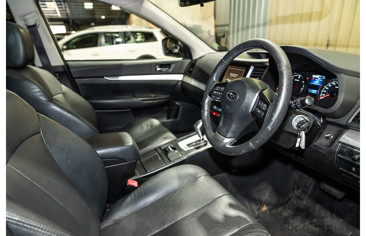 9/2014 Subaru Outback 2.0D Premium (AWD) MY14 4d Wagon Pearl White Metallic Turbo Diesel 2.0L