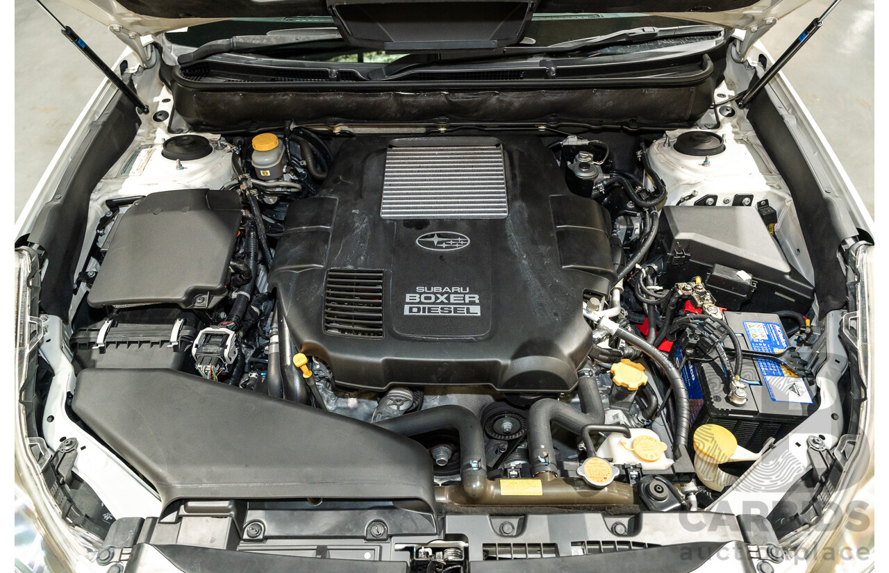 9/2014 Subaru Outback 2.0D Premium (AWD) MY14 4d Wagon Pearl White Metallic Turbo Diesel 2.0L