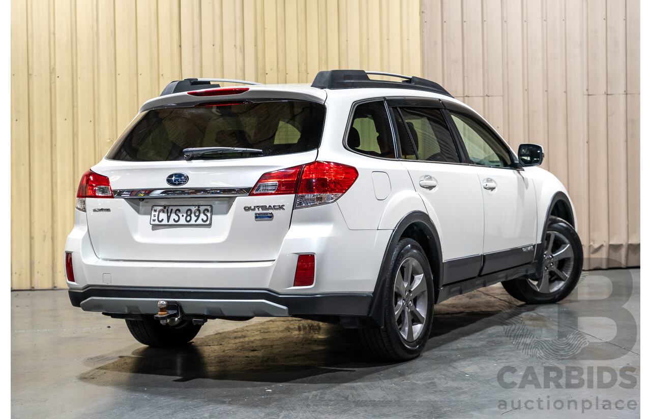 9/2014 Subaru Outback 2.0D Premium (AWD) MY14 4d Wagon Pearl White Metallic Turbo Diesel 2.0L