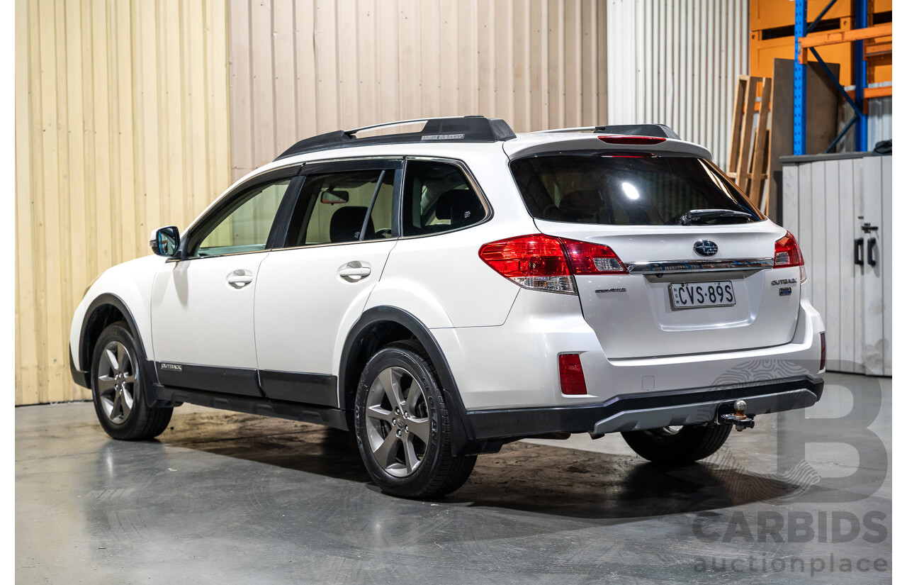 9/2014 Subaru Outback 2.0D Premium (AWD) MY14 4d Wagon Pearl White Metallic Turbo Diesel 2.0L