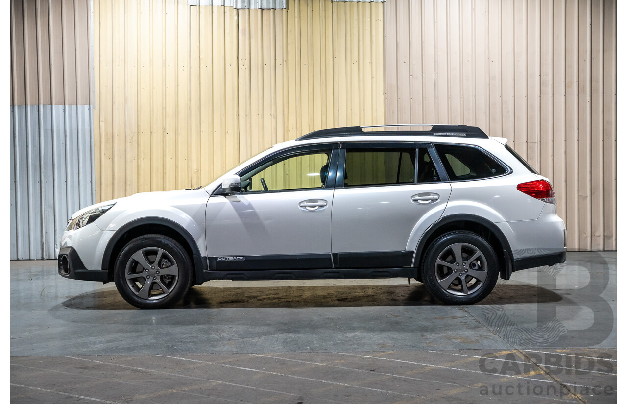 9/2014 Subaru Outback 2.0D Premium (AWD) MY14 4d Wagon Pearl White Metallic Turbo Diesel 2.0L