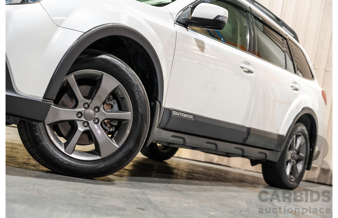 9/2014 Subaru Outback 2.0D Premium (AWD) MY14 4d Wagon Pearl White Metallic Turbo Diesel 2.0L