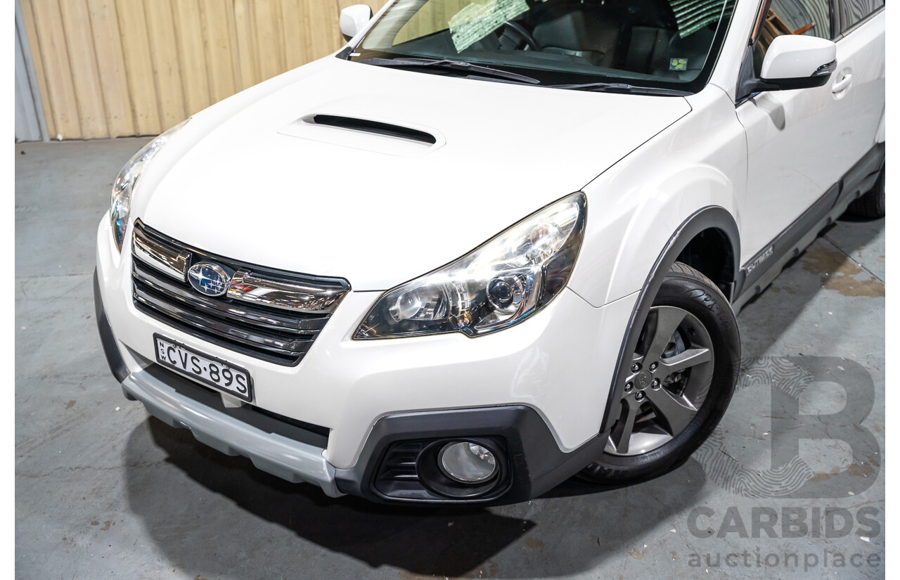 9/2014 Subaru Outback 2.0D Premium (AWD) MY14 4d Wagon Pearl White Metallic Turbo Diesel 2.0L