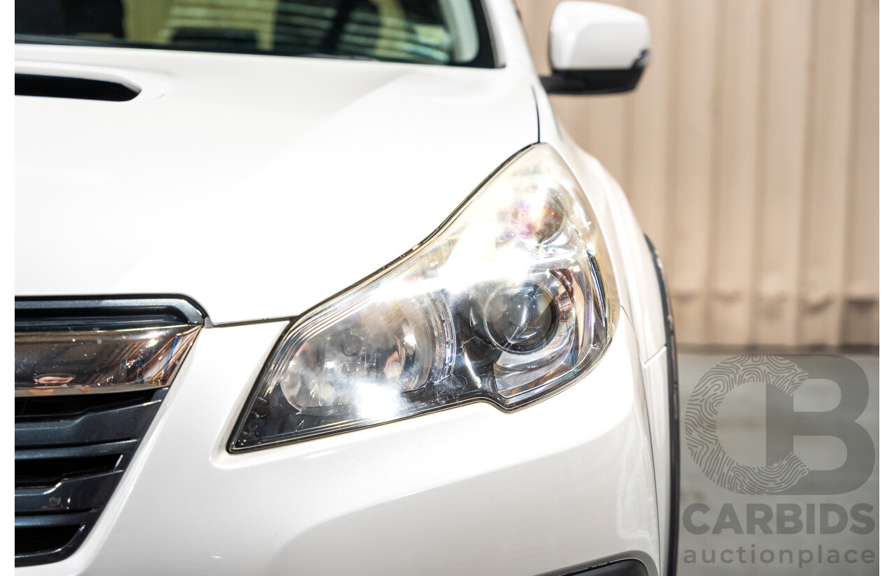 9/2014 Subaru Outback 2.0D Premium (AWD) MY14 4d Wagon Pearl White Metallic Turbo Diesel 2.0L