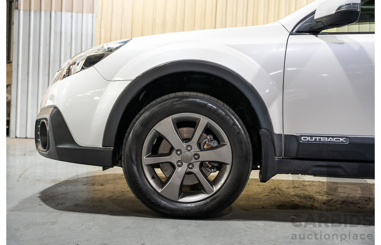 9/2014 Subaru Outback 2.0D Premium (AWD) MY14 4d Wagon Pearl White Metallic Turbo Diesel 2.0L
