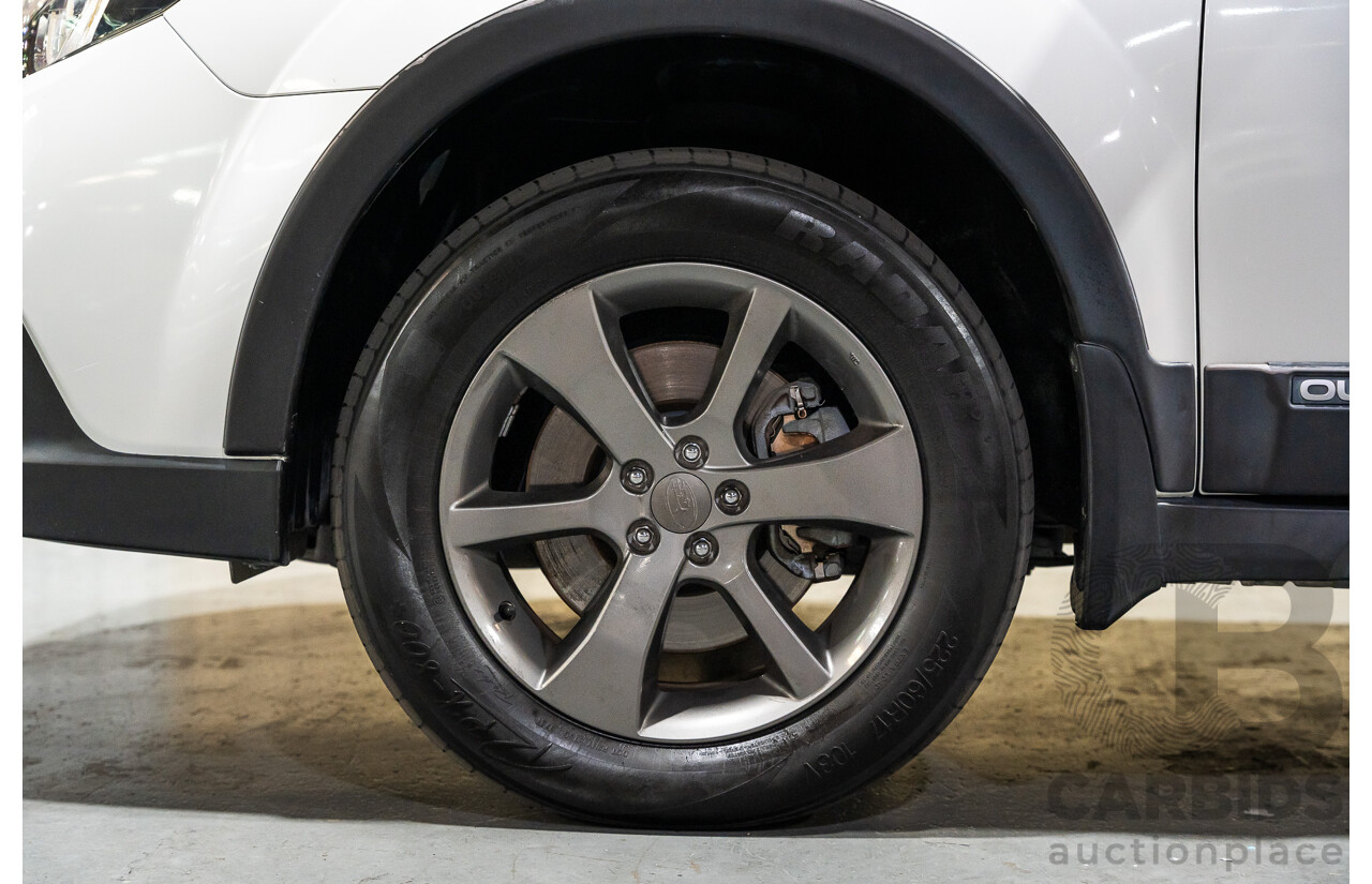 9/2014 Subaru Outback 2.0D Premium (AWD) MY14 4d Wagon Pearl White Metallic Turbo Diesel 2.0L