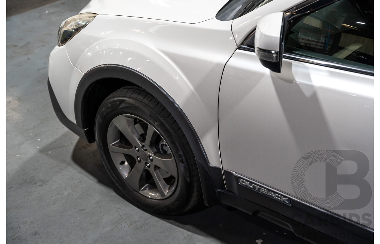 9/2014 Subaru Outback 2.0D Premium (AWD) MY14 4d Wagon Pearl White Metallic Turbo Diesel 2.0L
