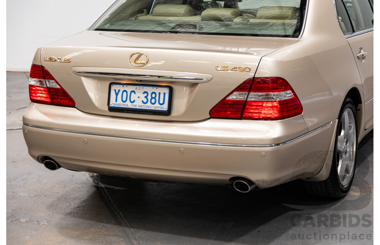 03/2004 Lexus LS430 RWD UCF30R 4d Sedan Sandstone Mica Metallic V8 4.3L