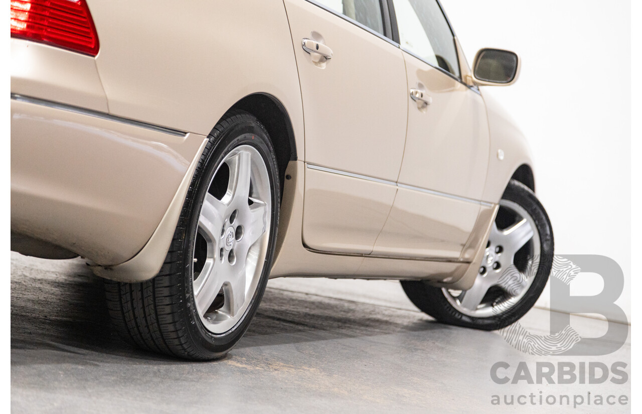 03/2004 Lexus LS430 RWD UCF30R 4d Sedan Sandstone Mica Metallic V8 4.3L