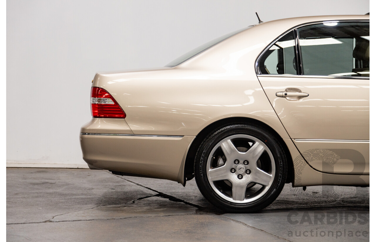 03/2004 Lexus LS430 RWD UCF30R 4d Sedan Sandstone Mica Metallic V8 4.3L