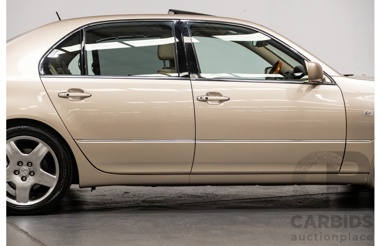 03/2004 Lexus LS430 RWD UCF30R 4d Sedan Sandstone Mica Metallic V8 4.3L
