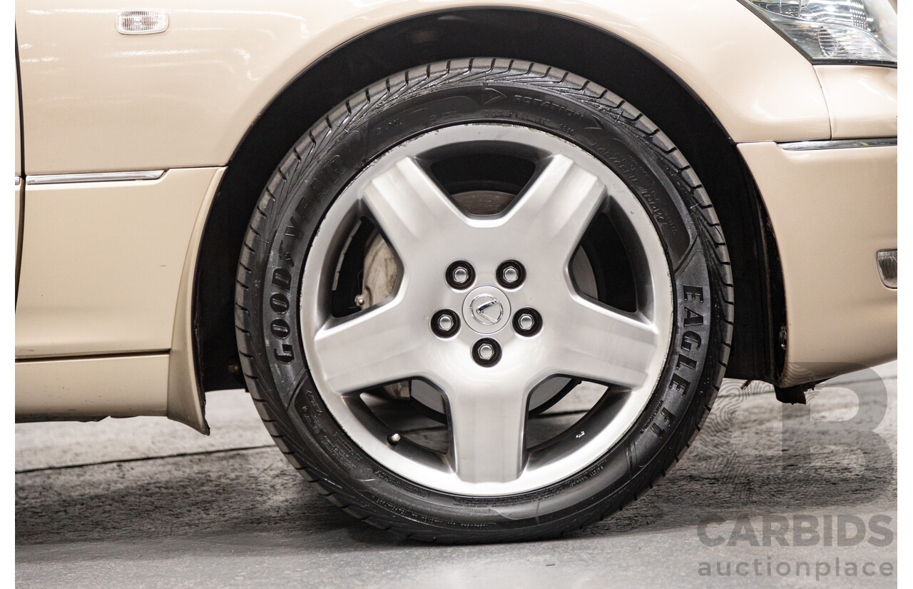 03/2004 Lexus LS430 RWD UCF30R 4d Sedan Sandstone Mica Metallic V8 4.3L