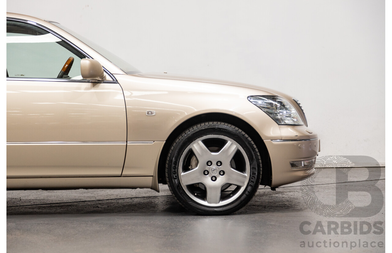 03/2004 Lexus LS430 RWD UCF30R 4d Sedan Sandstone Mica Metallic V8 4.3L