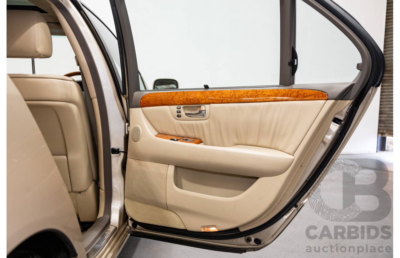 03/2004 Lexus LS430 RWD UCF30R 4d Sedan Sandstone Mica Metallic V8 4.3L