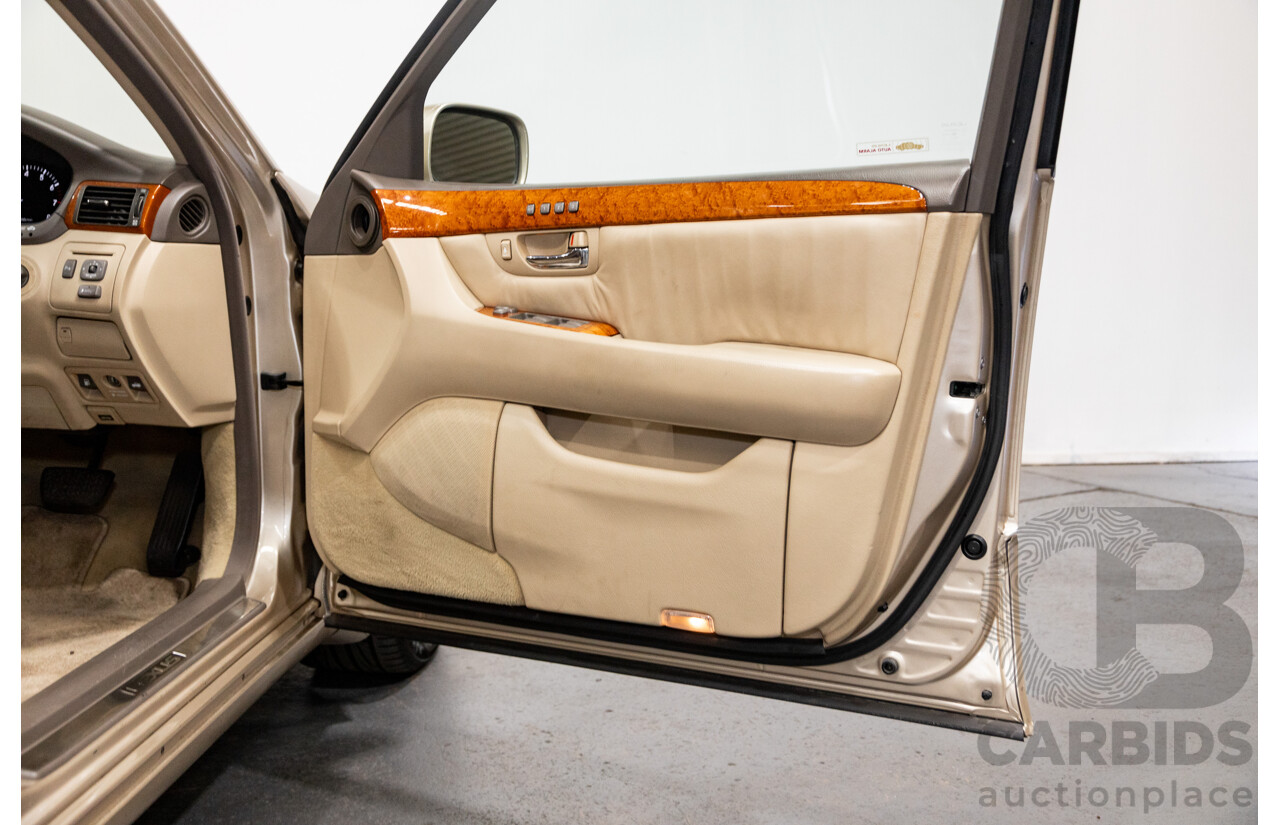 03/2004 Lexus LS430 RWD UCF30R 4d Sedan Sandstone Mica Metallic V8 4.3L