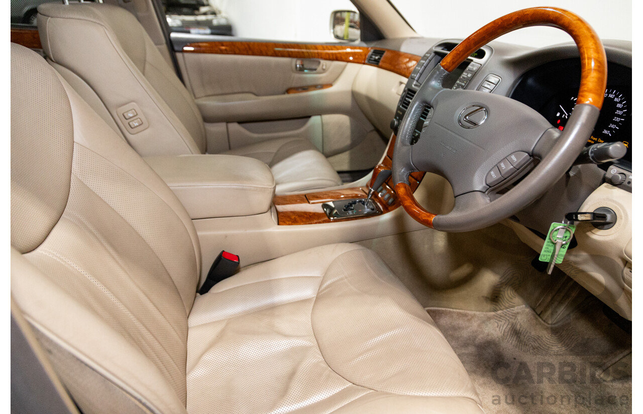 03/2004 Lexus LS430 RWD UCF30R 4d Sedan Sandstone Mica Metallic V8 4.3L