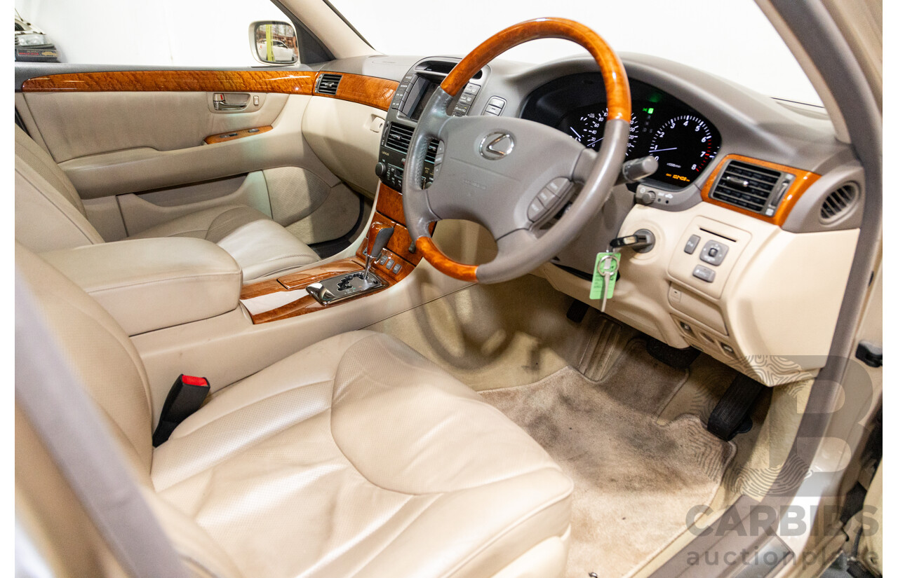 03/2004 Lexus LS430 RWD UCF30R 4d Sedan Sandstone Mica Metallic V8 4.3L