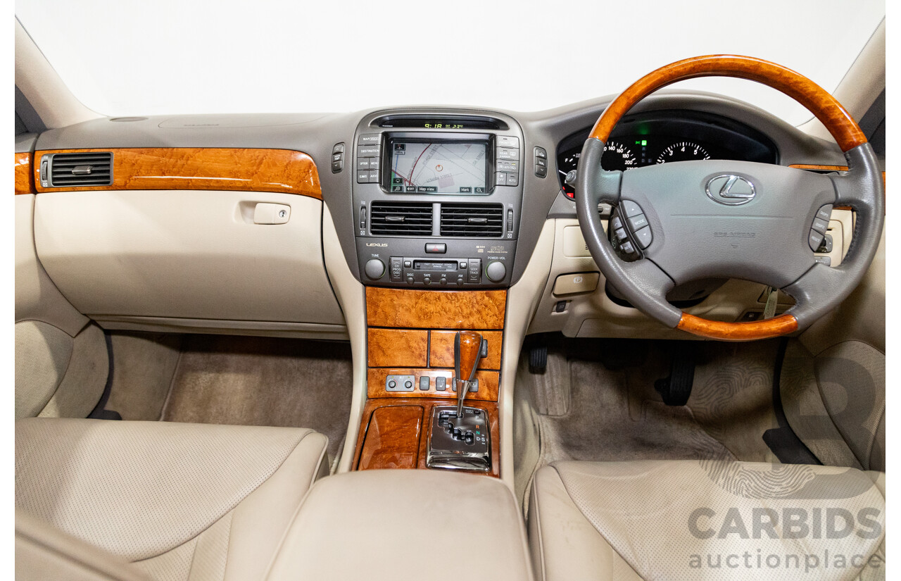 03/2004 Lexus LS430 RWD UCF30R 4d Sedan Sandstone Mica Metallic V8 4.3L