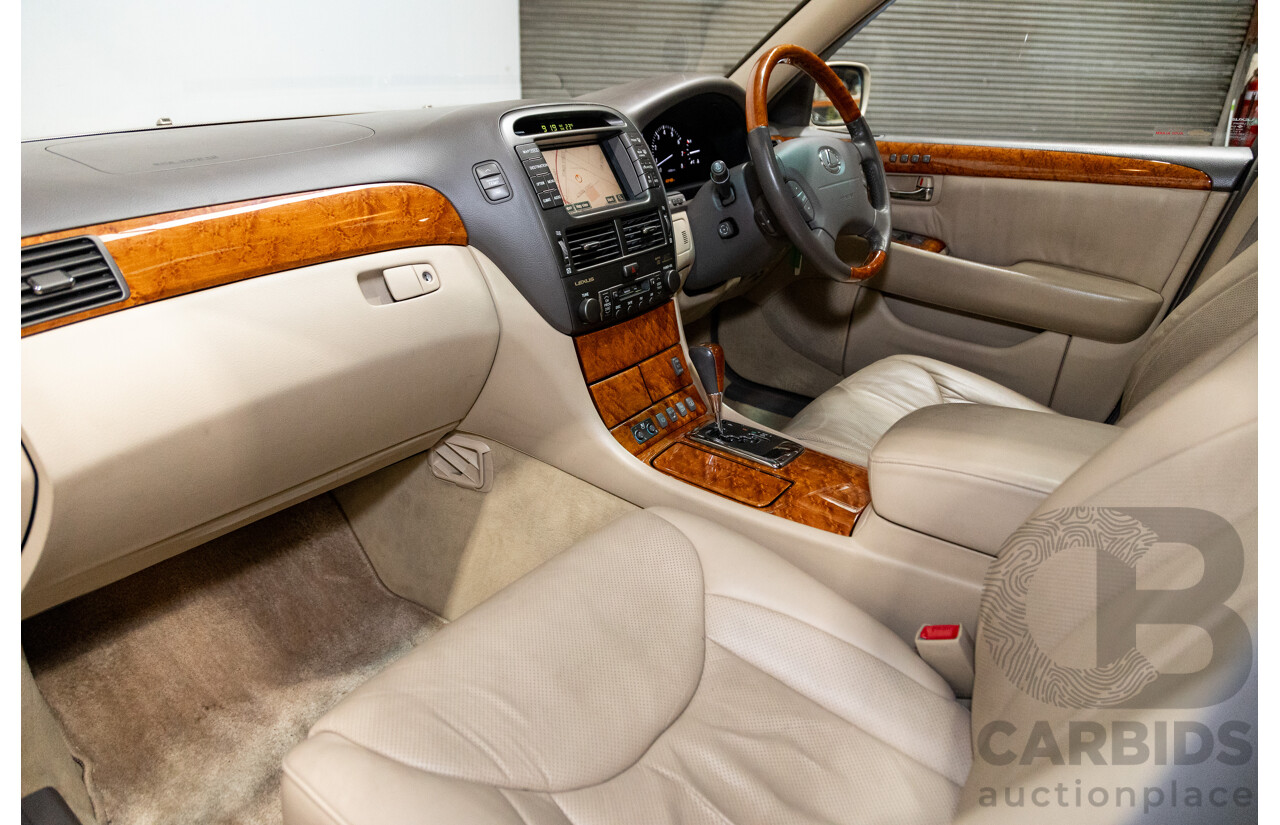 03/2004 Lexus LS430 RWD UCF30R 4d Sedan Sandstone Mica Metallic V8 4.3L