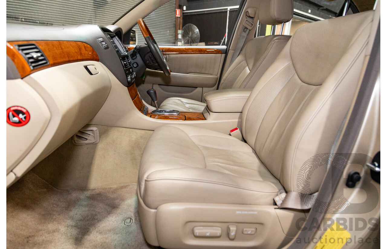 03/2004 Lexus LS430 RWD UCF30R 4d Sedan Sandstone Mica Metallic V8 4.3L