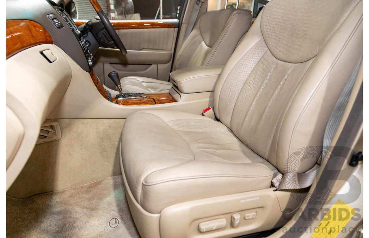 03/2004 Lexus LS430 RWD UCF30R 4d Sedan Sandstone Mica Metallic V8 4.3L