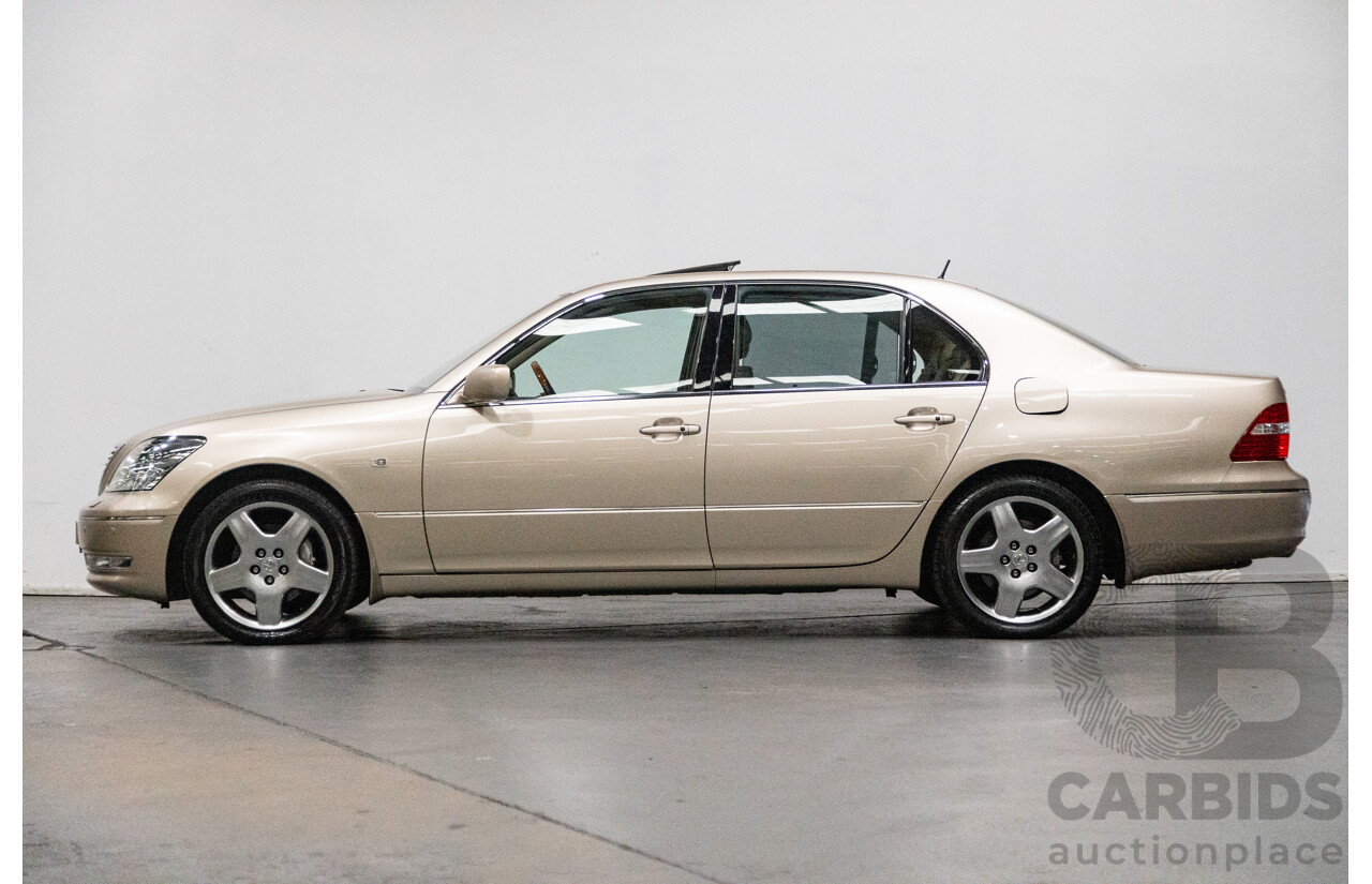 03/2004 Lexus LS430 RWD UCF30R 4d Sedan Sandstone Mica Metallic V8 4.3L