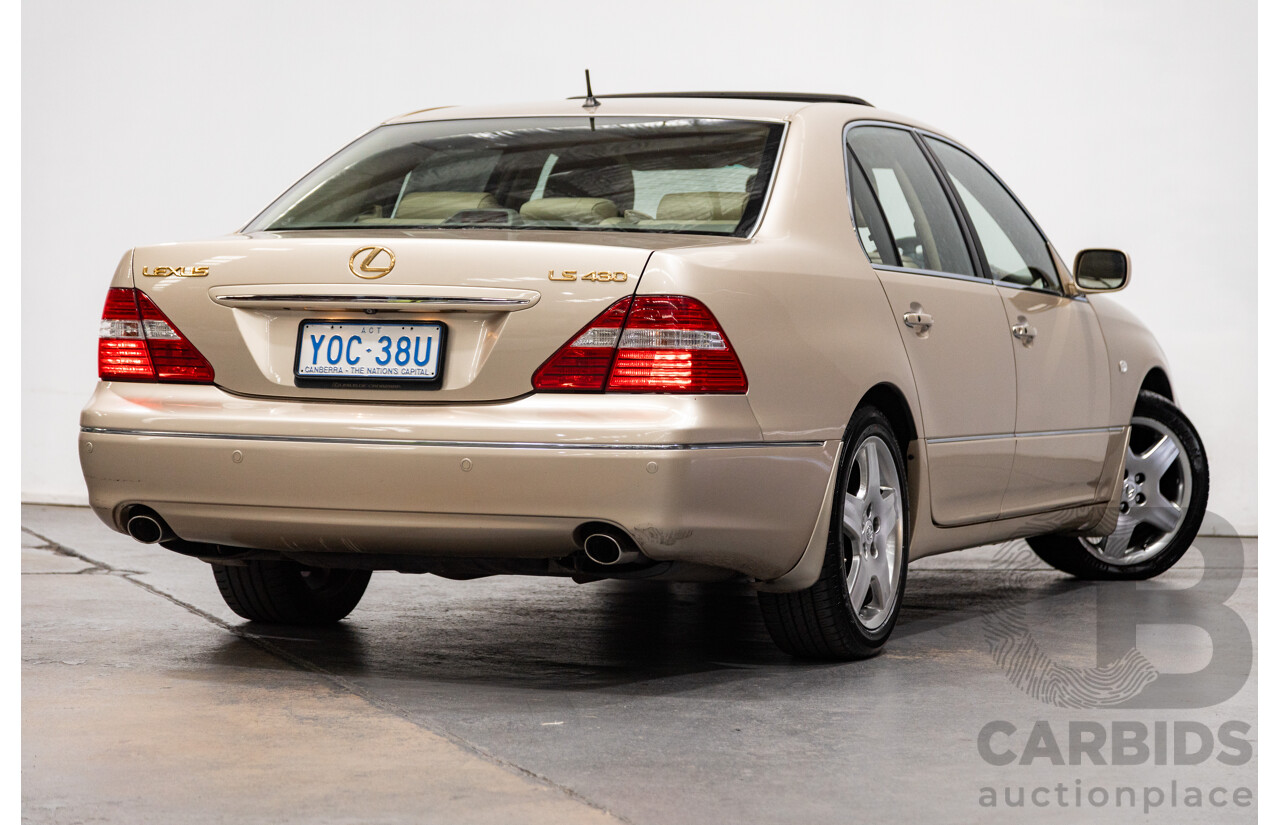 03/2004 Lexus LS430 RWD UCF30R 4d Sedan Sandstone Mica Metallic V8 4.3L
