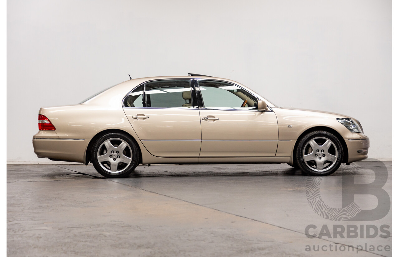03/2004 Lexus LS430 RWD UCF30R 4d Sedan Sandstone Mica Metallic V8 4.3L