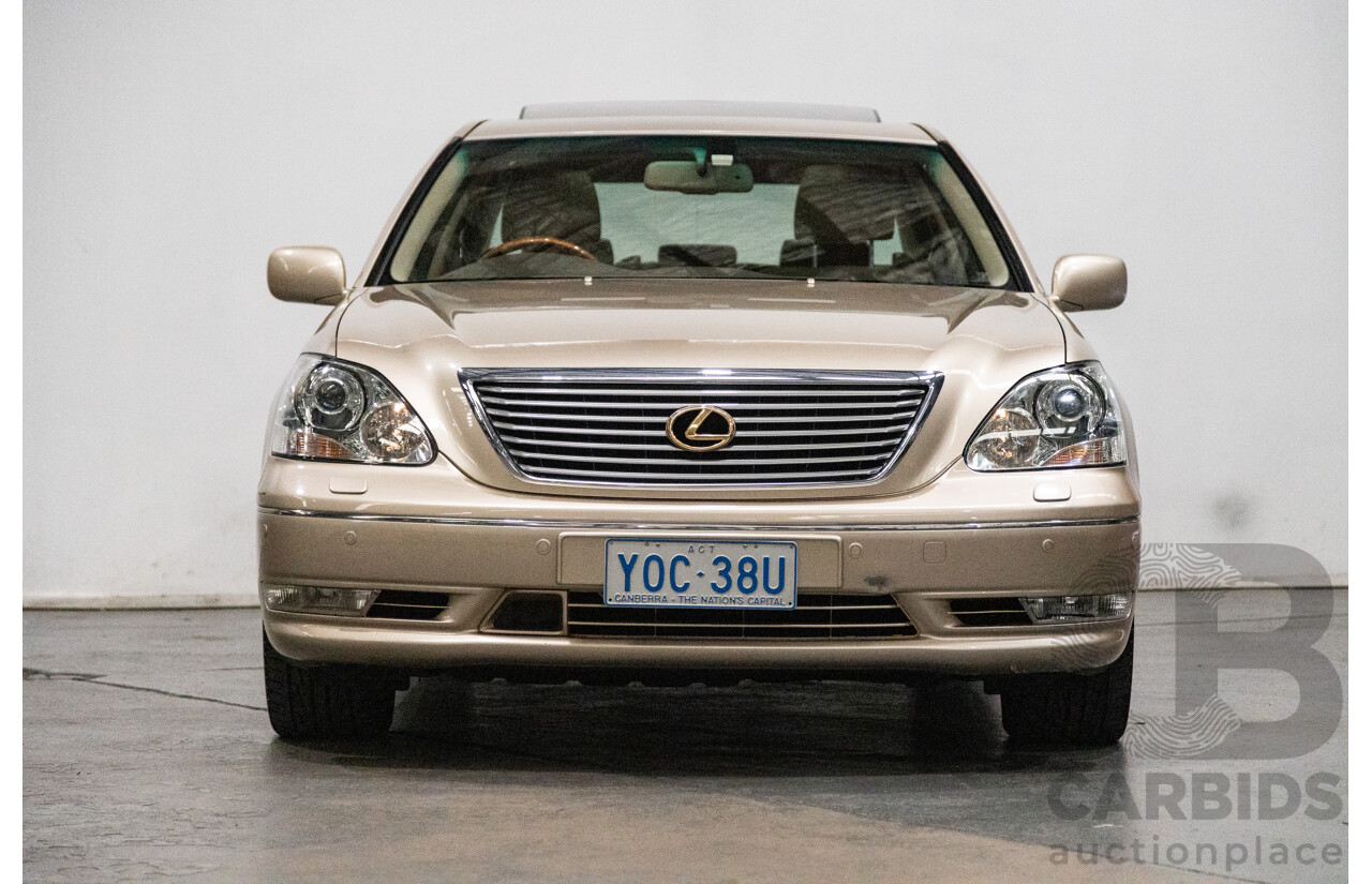 03/2004 Lexus LS430 RWD UCF30R 4d Sedan Sandstone Mica Metallic V8 4.3L