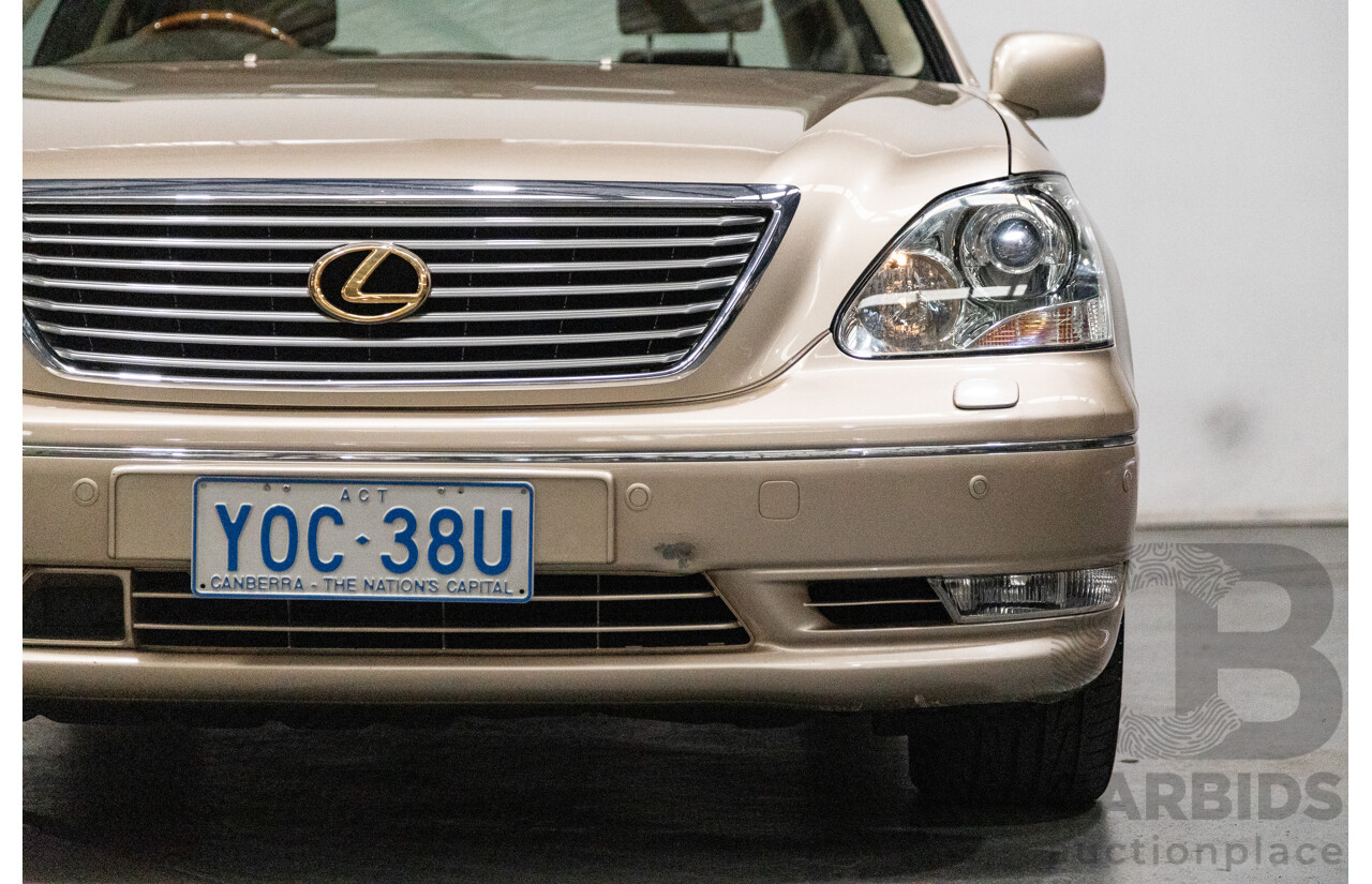 03/2004 Lexus LS430 RWD UCF30R 4d Sedan Sandstone Mica Metallic V8 4.3L