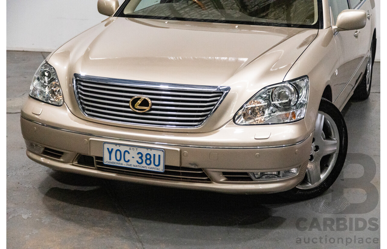03/2004 Lexus LS430 RWD UCF30R 4d Sedan Sandstone Mica Metallic V8 4.3L