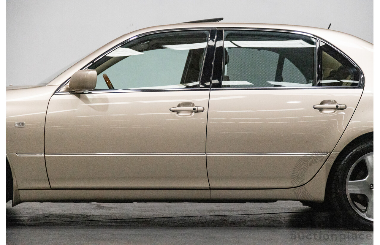 03/2004 Lexus LS430 RWD UCF30R 4d Sedan Sandstone Mica Metallic V8 4.3L